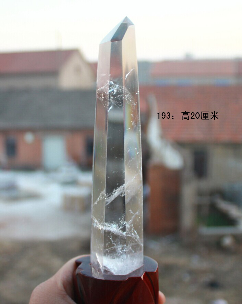 正品纯天然白水晶柱 天然水晶柱原石柱 水晶冰柱风水摆件激发潜能