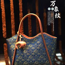 Guangxi non-heritage brocade bag women's handbag 2025 new niche light luxury gift B5024 Guangxi non-heritage brocade bag women's handbag 2025 new niche light luxury gift B5024