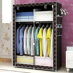 One meter wide 100cm long Province single Oxford cloth wardrobe Student Space dormitory simple wardrobe hanging wardrobe small cabinet One meter wide 100cm long Province single Oxford cloth wardrobe Student Space dormitory simple wardrobe hanging wardrobe small cabinet