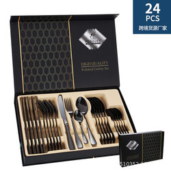 Stainless Steel Cutlery 24-Piece Set, Popular Cutlery Set with Four Main Pieces: Knife, Fork, Spoon, Factory Direct Sale Gift Box Set Stainless Steel Cutlery 24-Piece Set, Popular Cutlery Set with Four Main Pieces: Knife, Fork, Spoon, Factory Direct Sale Gift Box Set