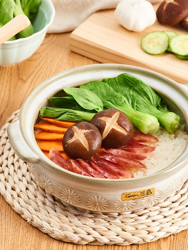Silver Peak Japanese Ceramic Casserole - Clay Pot with Lid