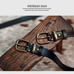 Vintage Belt for Men and Women, Top Layer Cowhide Leather, Genuine Leather Belt for Women, Handmade Versatile Belt for Jeans, Simple and Light Luxury, Black Vintage Belt for Men and Women, Top Layer Cowhide Leather, Genuine Leather Belt for Women, Handmade Versatile Belt for Jeans, Simple and Light Luxury, Black