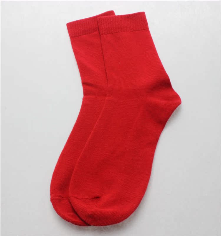 浪莎袜子男士女士本命年踩小人红袜子 结婚情侣大红色秋冬纯棉袜