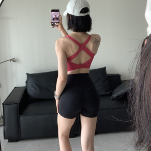 Integrated sports cross kink gather beautiful back lingerie women yoga fitness Pilates medium strength bra Integrated sports cross kink gather beautiful back lingerie women yoga fitness Pilates medium strength bra