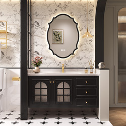 2025 New arrival French Bathroom Cabinet Ceramic All-in-One Basin Washstand Wash Basin Cabinet Combination Bathroom Cabinet Washstand 2025 New arrival French Bathroom Cabinet Ceramic All-in-One Basin Washstand Wash Basin Cabinet Combination Bathroom Cabinet Washstand