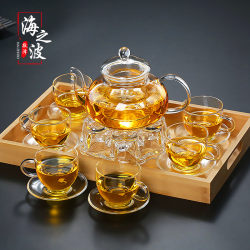 Heat-Resistant Glass Kung Fu Teapot, Flower Teapot, Filter Tea Infuser, Thickened High-Temperature Transparent Tea Set, Household Teacup Heat-Resistant Glass Kung Fu Teapot, Flower Teapot, Filter Tea Infuser, Thickened High-Temperature Transparent Tea Set, Household Teacup