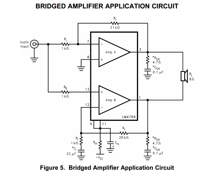 Lm4766 схема усилителя