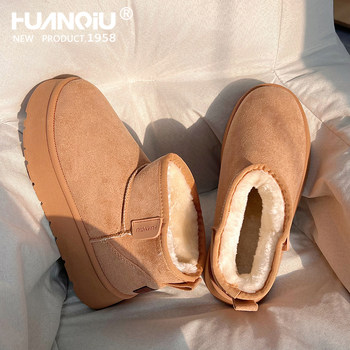 Global anti-slip thick-soled snow boots for women 2025 new winter northeast plus velvet thickened height-enhancing warm cotton shoes for winter Global anti-slip thick-soled snow boots for women 2025 new winter northeast plus velvet thickened height-enhancing warm cotton shoes for winter