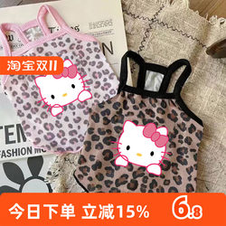 Pet Clothes Summer New Style Hot Girl Style Suspender Leopard Print Kitty Ice Silk Breathable Cat and Dog Vest Clothing Pet Clothes Summer New Style Hot Girl Style Suspender Leopard Print Kitty Ice Silk Breathable Cat and Dog Vest Clothing