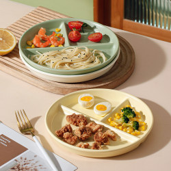 Ceramic Divided Plate 211, Reduced-Fat Plate, Household Single-Serving Breakfast Plate, Weight-Loss Lunch Box, Portion-Controlled Divided Plate Ceramic Divided Plate 211, Reduced-Fat Plate, Household Single-Serving Breakfast Plate, Weight-Loss Lunch Box, Portion-Controlled Divided Plate