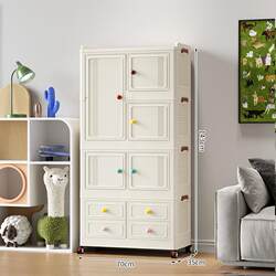 Installation-Free Baby Wardrobe, Thickened Baby Storage Cabinet, Household Snack Storage Cabinet, Clothes Storage, Children's Small Wardrobe Installation-Free Baby Wardrobe, Thickened Baby Storage Cabinet, Household Snack Storage Cabinet, Clothes Storage, Children's Small Wardrobe