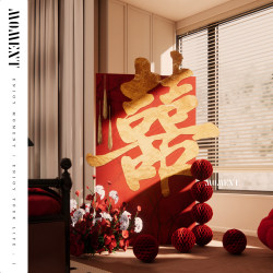 Wedding Room Decoration Original Wedding Sign New Chinese Style Wedding Room Decoration Welcome Sign Golden Double Happiness Character Three-Dimensional Kt Board Wedding Room Decoration Original Wedding Sign New Chinese Style Wedding Room Decoration Welcome Sign Golden Double Happiness Character Three-Dimensional Kt Board