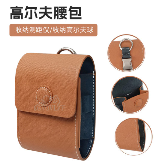 Golf ball waist bag distance measuring instrument waging bag hanging bag PU leather case can be installed with 4 balls golf small ball bag
 Golf ball waist bag distance measuring instrument waging bag hanging bag PU leather case can be installed with 4 balls golf small ball bag