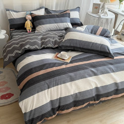 Pure Cotton Four-Piece Bedding Set, 100% Cotton, Simple Style, Student Dormitory, Men's Bed Sheet, Duvet Cover, Bedding, Single Size Pure Cotton Four-Piece Bedding Set, 100% Cotton, Simple Style, Student Dormitory, Men's Bed Sheet, Duvet Cover, Bedding, Single Size