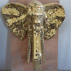 Mosaic elephant sculpture hotel lobby decoration Mosaic elephant sculpture hotel lobby decoration