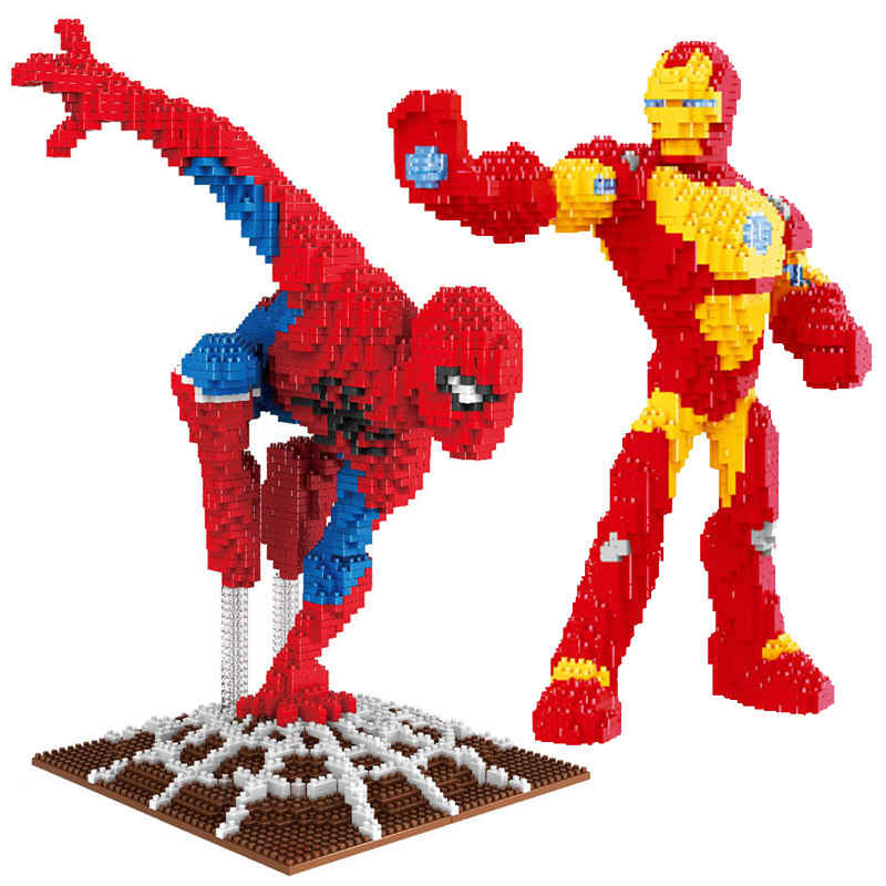 Bloques de Construcción Avengers Iron Man Spider-Man Juguete