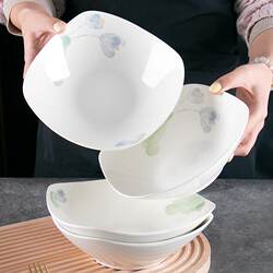 Four-Corner Plate Dish 2025 New Model High Aesthetic Nordic Style Ins Cold Dish Plate Salad Bowl Four-Corner Plate Dish 2025 New Model High Aesthetic Nordic Style Ins Cold Dish Plate Salad Bowl