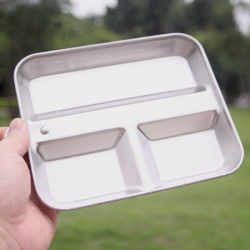 Outdoor stainless steel 304 cookware lunch box Portable camping set 1-2 people American single cookware lunch box Outdoor stainless steel 304 cookware lunch box Portable camping set 1-2 people American single cookware lunch box