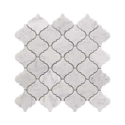 Marble mosaic natural stone background wall white lantern stone waterjet mosaic Marble mosaic natural stone background wall white lantern stone waterjet mosaic