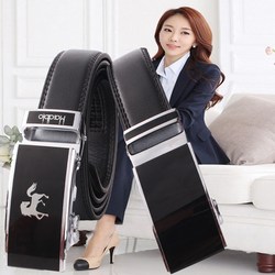 Women's Professional Wear Belt Automatic Buckle 3Cm2.5Cm Black Genuine Leather Business Formal Casual Thin Belt Women's Professional Wear Belt Automatic Buckle 3Cm2.5Cm Black Genuine Leather Business Formal Casual Thin Belt