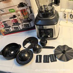 3L6In1 Blender Cross-Border Pure Copper High-Speed Blender Fruit and Vegetable Processor Stainless Steel Metal Juicer 3L6In1 Blender Cross-Border Pure Copper High-Speed Blender Fruit and Vegetable Processor Stainless Steel Metal Juicer