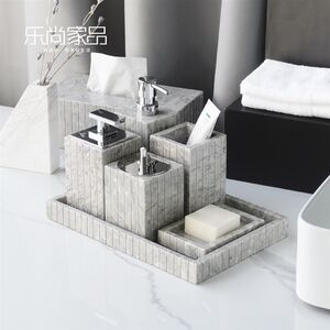 Striped natural marble bathroom supplies set model room soft decoration washbasin aromatherapy ornaments wash set 
Striped natural marble bathroom supplies set model room soft decoration washbasin aromatherapy ornaments wash set