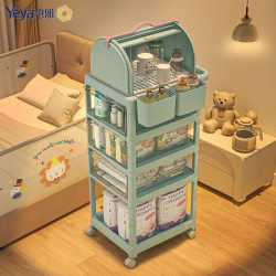Baby supplies storage rack trolley movable bedroom bedside drawer storage cabinet baby feeding table storage cabinet Baby supplies storage rack trolley movable bedroom bedside drawer storage cabinet baby feeding table storage cabinet