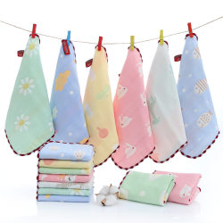 Six-layer pure cotton gauze square towel baby towel newborn saliva towel face wash small square towel handkerchief Six-layer pure cotton gauze square towel baby towel newborn saliva towel face wash small square towel handkerchief