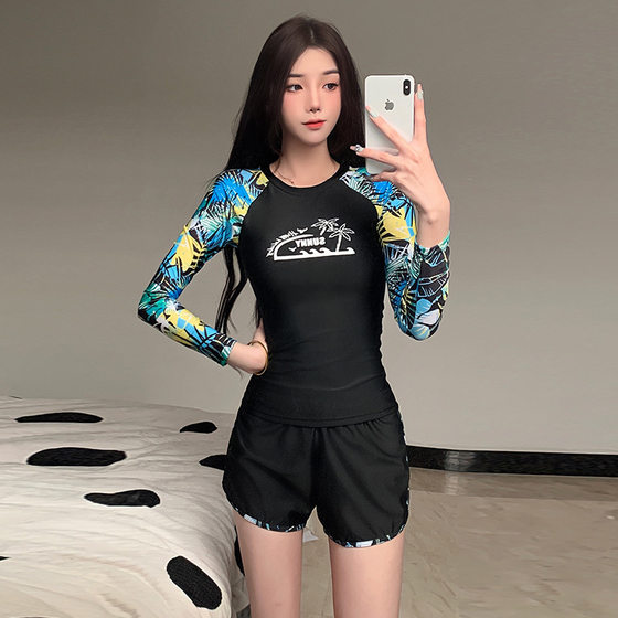 Surfing suit women's simple trousers long sleeves casual sports style split swimsuit women's diving suit
Surfing suit women's simple trousers long sleeves casual sports style split swimsuit women's diving suit