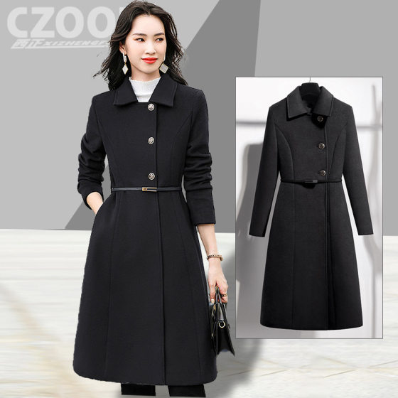 Autumn and winter black professional women's woolen coat mid-length bead store sales office clothing ladies woolen coat
Autumn and winter black professional women's woolen coat mid-length bead store sales office clothing ladies woolen coat