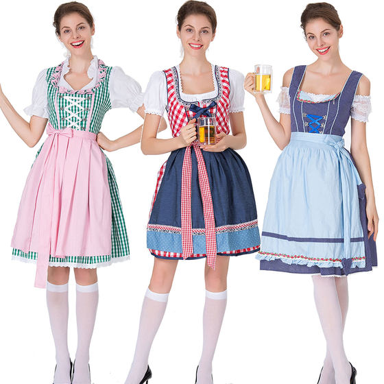 New Halloween beer suit real shot of larger size girl dress body shaping stage performance costume maid costume New Halloween beer suit real shot of larger size girl dress body shaping stage performance costume maid costume