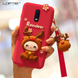 Lofter Lovett oppor17 mobile phone case female 0pp0r17 protective cover red all inclusive fall proof oppor17 silicone cover elk soft shell cartoon cute with lanyard