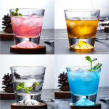 High beauty glass water cup domestic fruit juice cup creative net red cold drink cup Japanese whisky glass