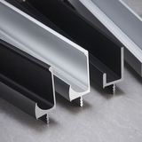 Aluminum profile labor-saving handle aluminum alloy cabinet g shape handle invisible handle solid wood hall cabinet distribution cabinet H