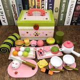 Wooden birthday cake, fruit and vegetable toys, children's suit, children's kitchen, children's kitchen