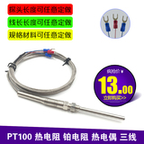PT100 thermal resistance platinum resistance temperature sensor Teflon anti-corrosion PT100 can be customized