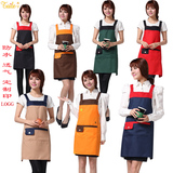 Ceramic waterproof apron of coffee Hotel, waitress's work apron, Korean version, lovely customized logo