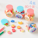 Deli Mini cute cartoon eraser for children small eraser for students special non marking fruit animal creative three-dimensional image Sassafras kindergarten non toxic wholesale model children no debris reward