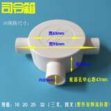 Commander 32 junction box pvc162025 round tee Quad 3-point 4-minute 1-inch conduit junction box open box