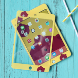 Apple iPad air 2 tempered film Mini 2 / 4 cartoon blue light new iPad 9.7 flat film Pro 10.5 inch