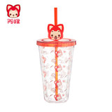 Ali adult straw cup office household water cup creative ice sand cup plastic cup for girlfriend's birthday