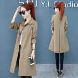 Windbreaker women's medium length 2019 new Korean women's coat autumn top loose thin windbreaker thin coat