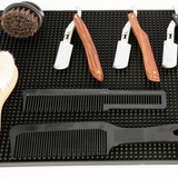 Barber shop hair salon tool table electric push shear anti slip pad oil head professional desktop scissors anti slip pad heat insulation pad