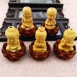 Boxwood Avalokitesvara car hanging carvings car hanging beads Avalokitesvara Maitreya child lotus seat Pendant
