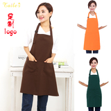 Supermarket kitchen Bib Apron men's and women's work clothes Bib Korean fashion waterproof customized logo