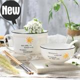 Paomian bowl with cover bowl spoon student dormitory home stew cup porcelain noodle pot bowl egg ceramic e cover bowl Paomian