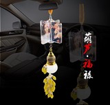 DIY photo custom perfume rearview mirror, new year auto pendant jewelry, car photo frame Pendant