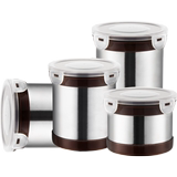 Hengguang stainless steel sealed can 4-piece set of tea dry fruit moisture-proof storage can storage can milk powder can gift box