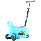 Lubei children's scooter three in one four wheel mute multi-function scooter for 2-3-6 years old swing car