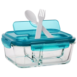 Lunch box, flagship store, lunch box, heat-resistant glass separator, lunch box, microwave oven, compartment, rectangular lunch box.